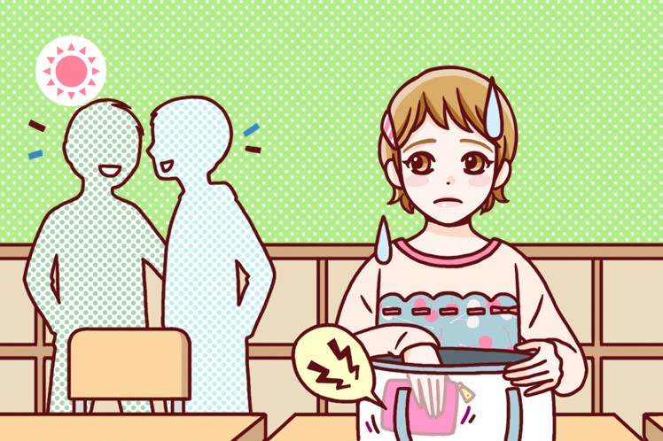 学校で生理がばれないか気になる