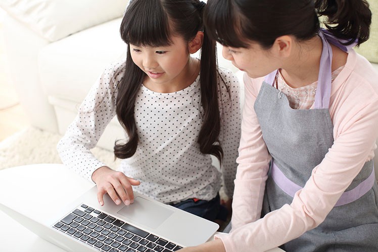 ネットを使って親子で心と体について勉強